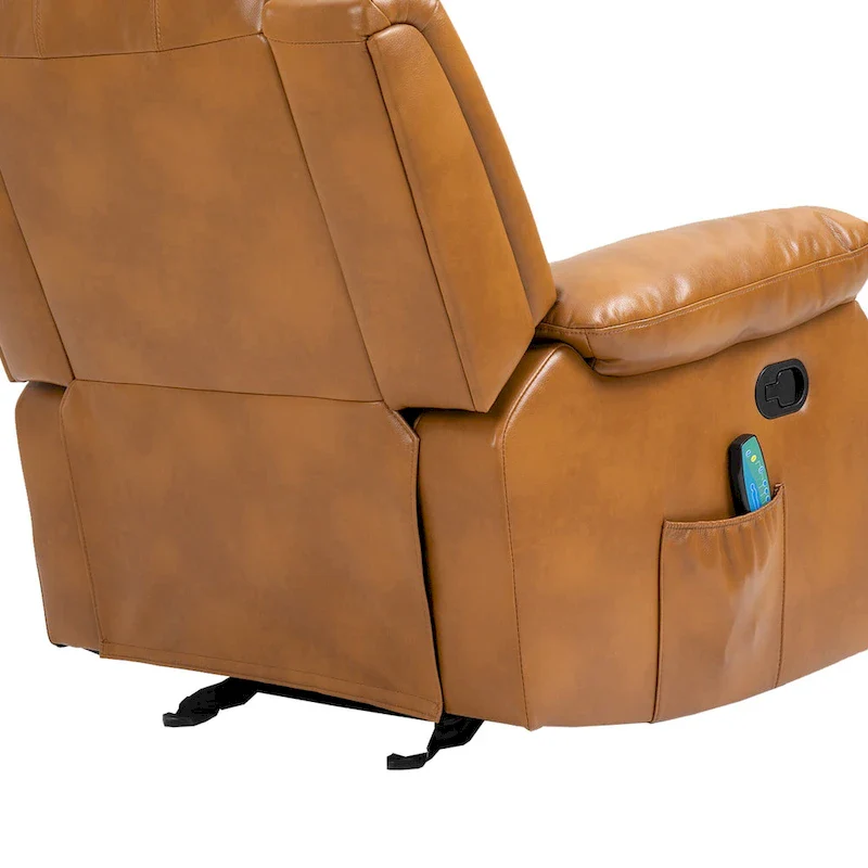 Clihome Faux Leather Recliner Chair with Massage
