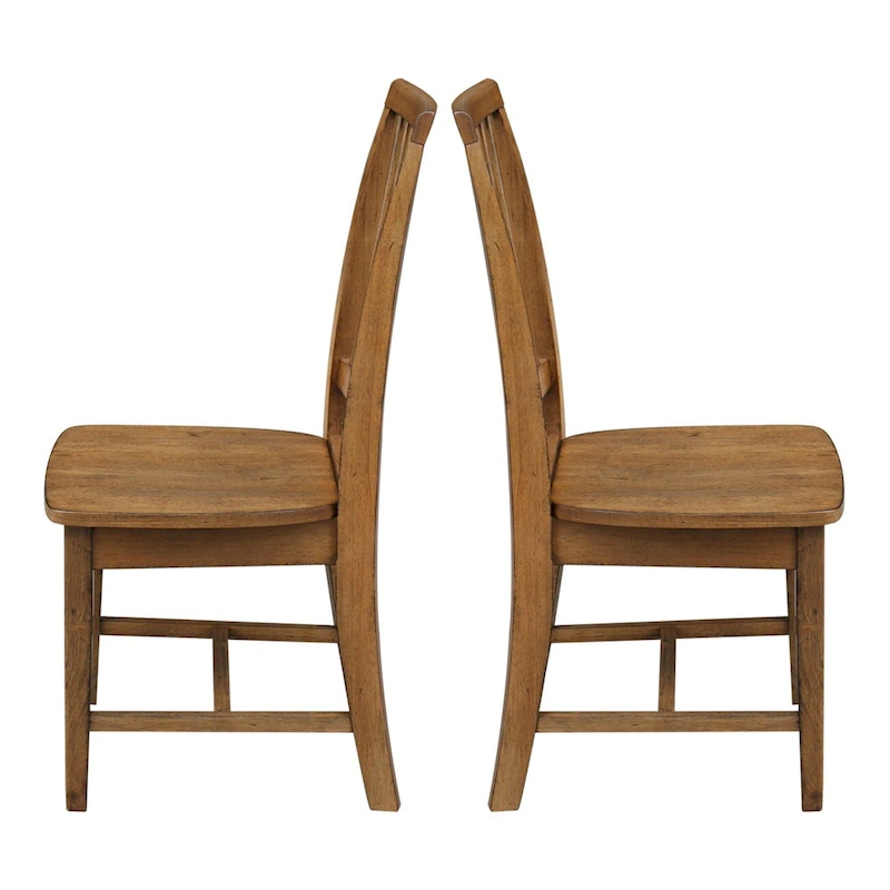 Solid Wood Mission Dining Side Chairs, Set of 2