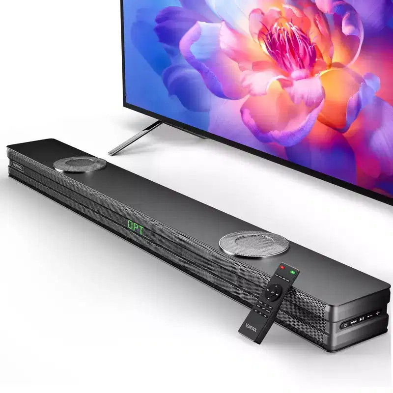 VEATOOL S50L 100W 2.2ch Sound Bars for TV, Soundbar with Subwoofer, Wired & Wireless Bluetooth 5.0 3D Surround Speakers, Optical/HDMI/AUX/COAX/USB