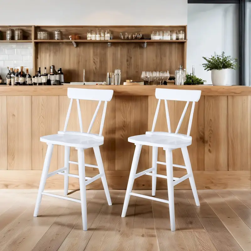 White / Black Windsor Counter Stool, Set of 2 or 4