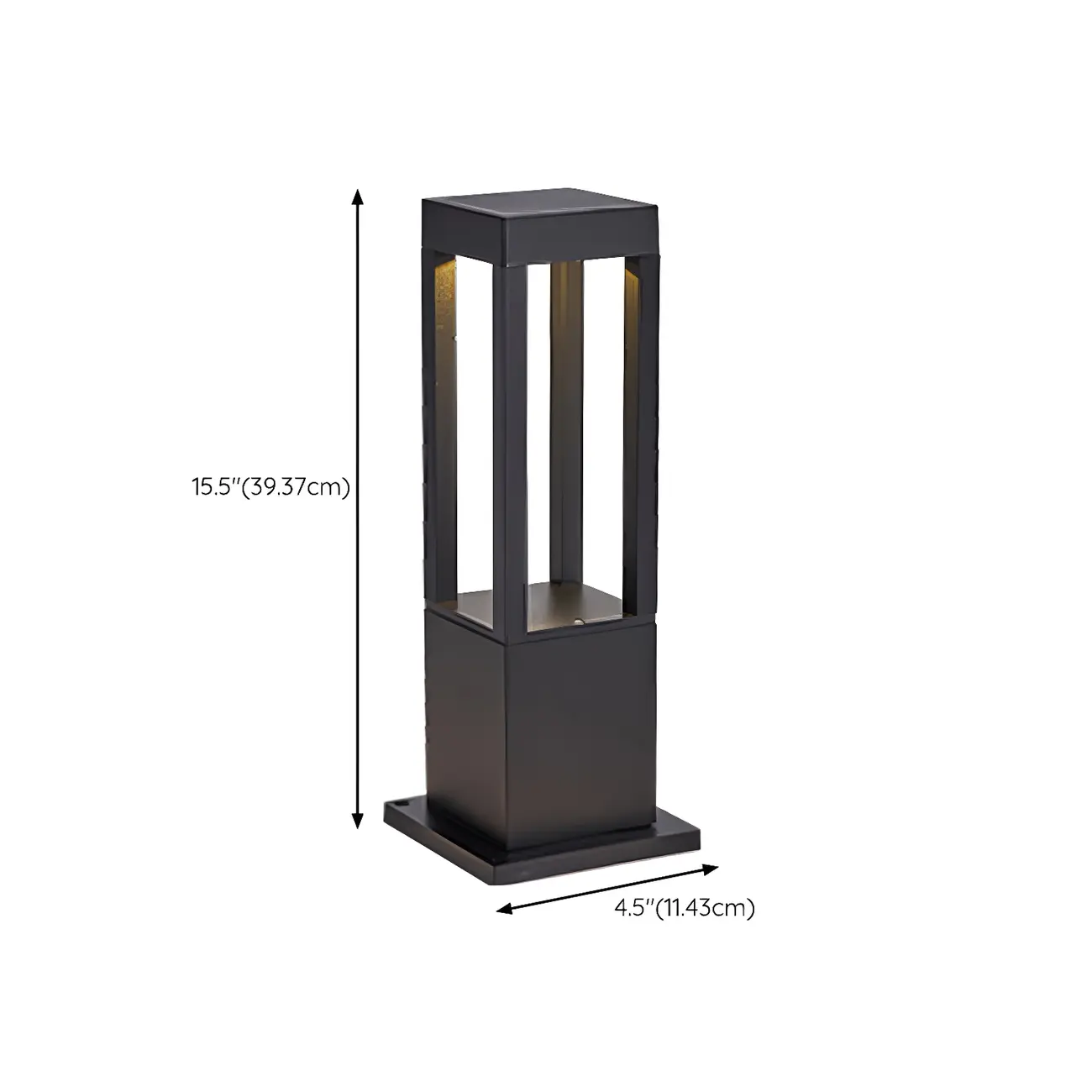 Wired Geometric Simple Metal Post Cap Light