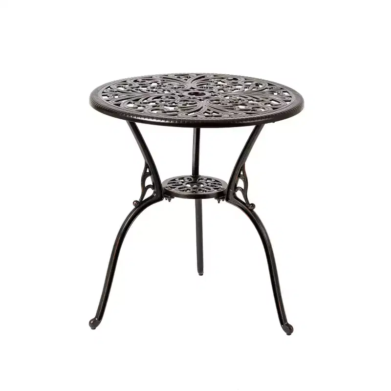 Christopher Knight Home Kanyarat Transitional Aluminum Patio Bistro Table