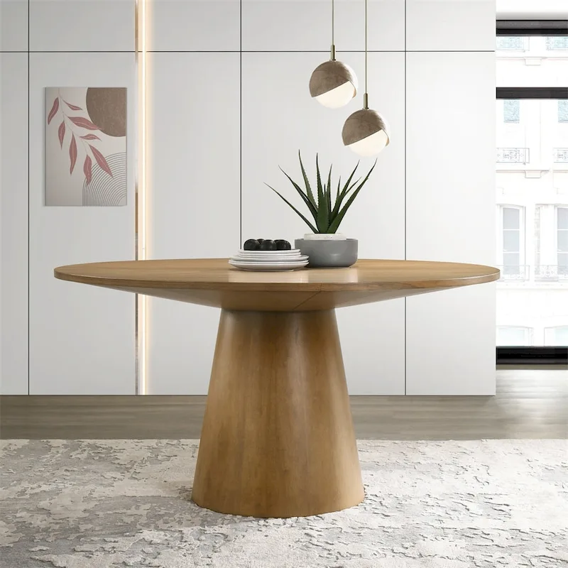 59 Contemporary Round Dining Table - N/A