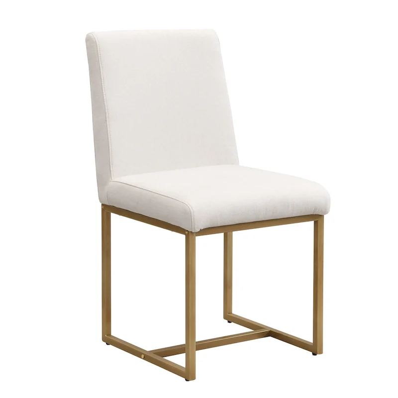 Modern Rectangular Dining Set - Faux Marble Table and 6 Upholstered Chairs