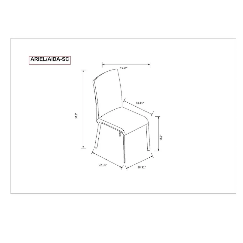 Somette Amanda Curved Back Dining Chair in Ash, Set of 4