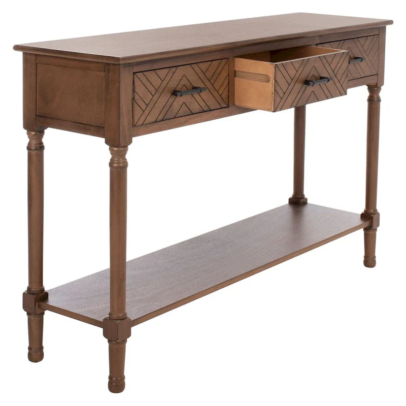 SAFAVIEH Jeanie 3-Drawer Bottom Shelf Console Table - 47.3  W x 13  L x 29.5  H - 47Wx13Dx30H