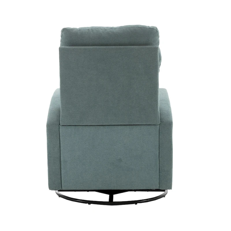 Upholstered Swivel Glider Rocking Chair with 360° Rotation