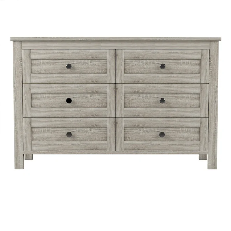 Farmhouse Style Wooden Dresser with 6 Drawer
