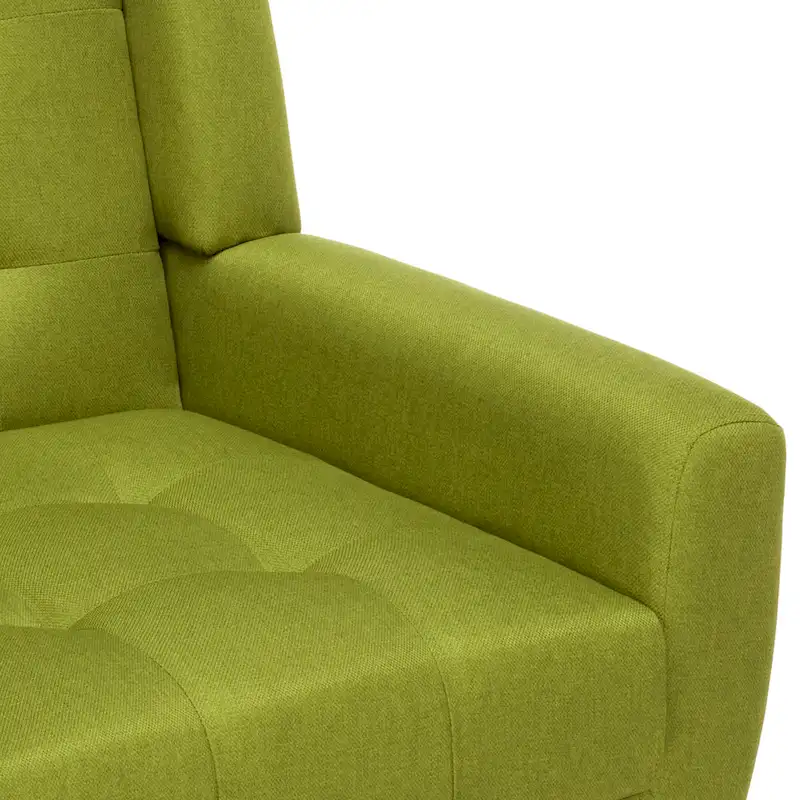 Tufted Upholstered Armchair with Wood Legs