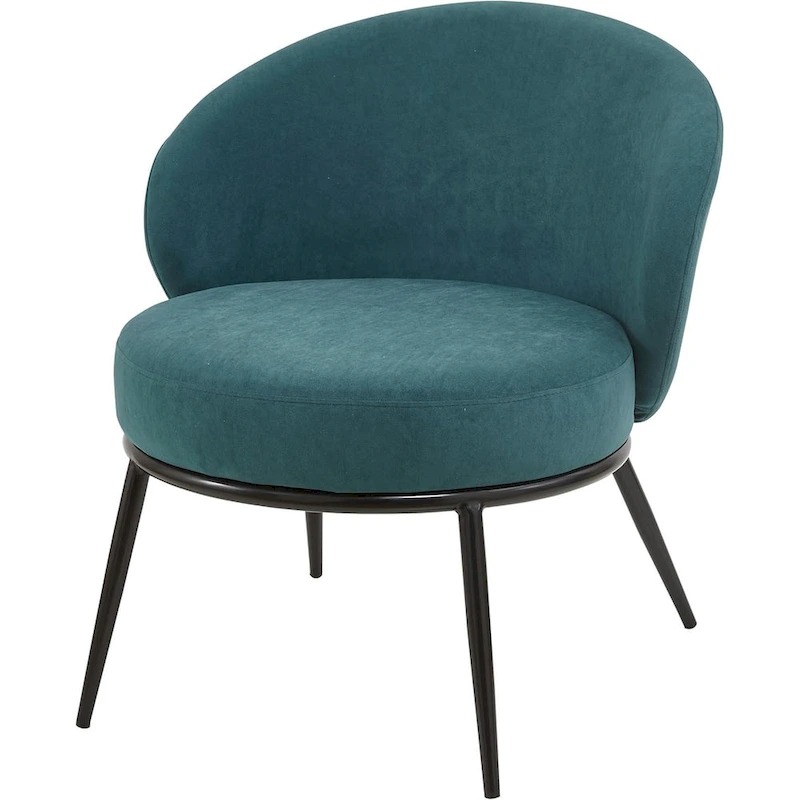 Mid Century Velvet Upholstered Living Room Accent Chair