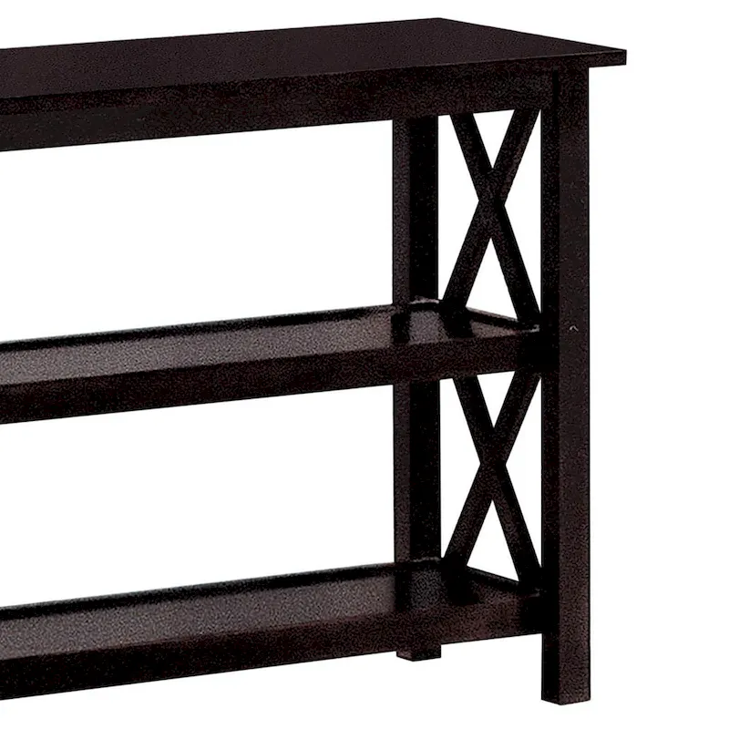 Deep Merlot Sofa Table with 2-shelf