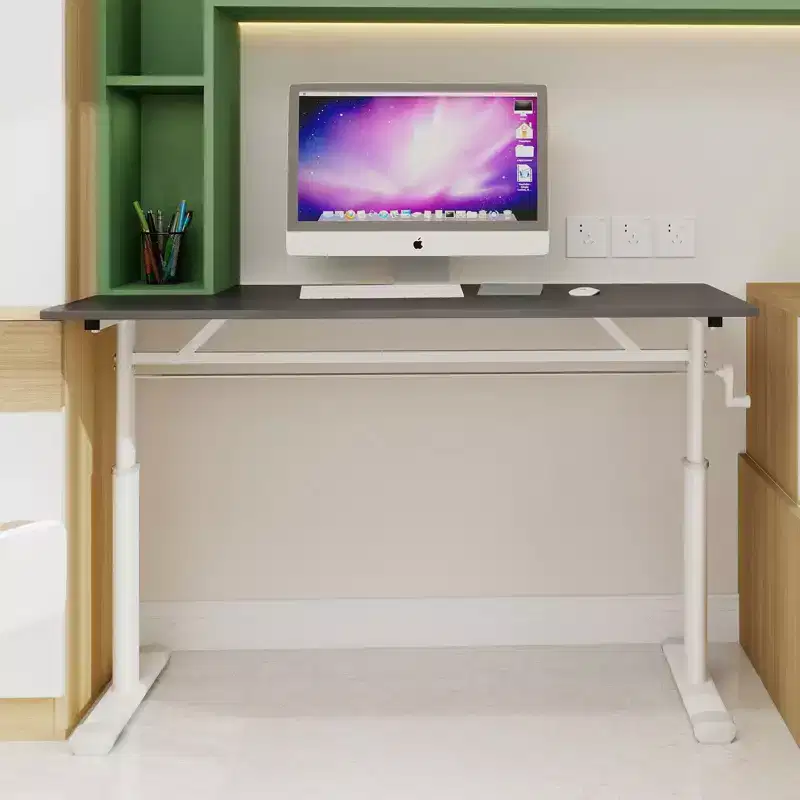 Okak 47.24IN Height-Adjustable Long Desk, Computer Desk with Multi-Purpose Design, Writing Desk for Living Room, Office, Classroom