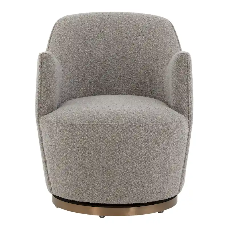 SAFAVIEH Couture Nver Swivel Accent Chair - 26 In. W x 32 In. D x 31 In. H - 26Wx32Dx31H