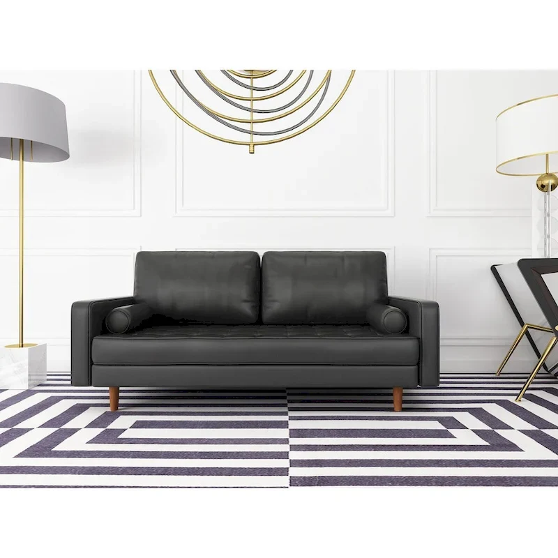 70  Faux Leather Sofa