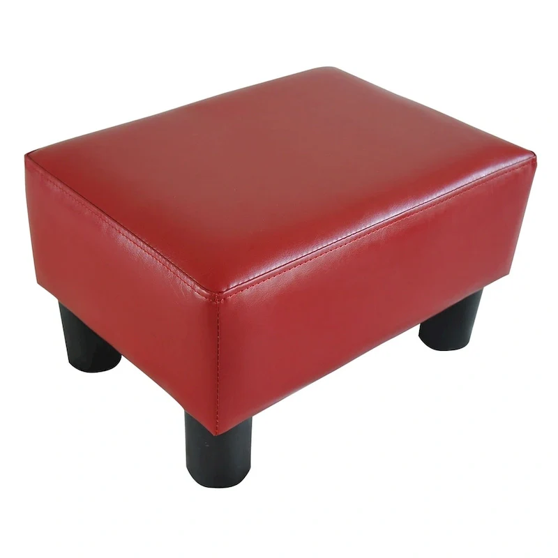 Meadow Modern Small Red Ottoman