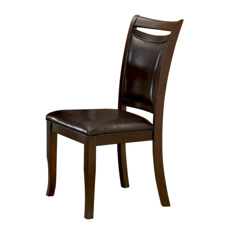 Zita Modern Classic Espresso Leather Dining Chairs (Set of 2)