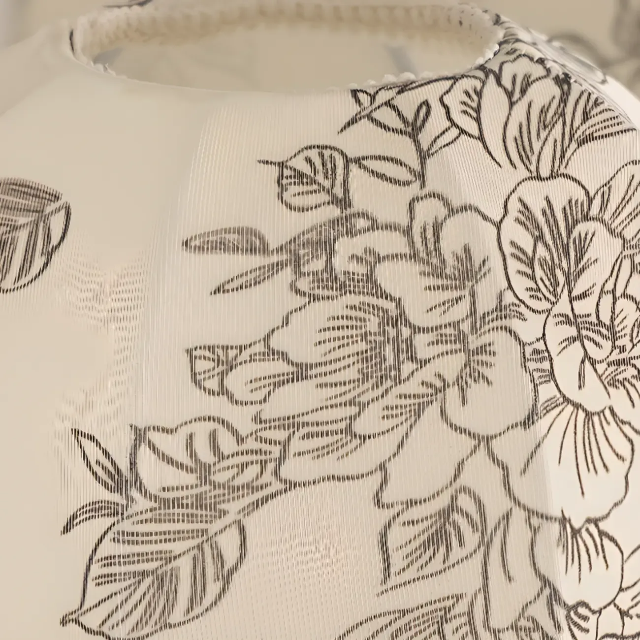 Rustic Beige Flower Fabric Elegant Chandelier