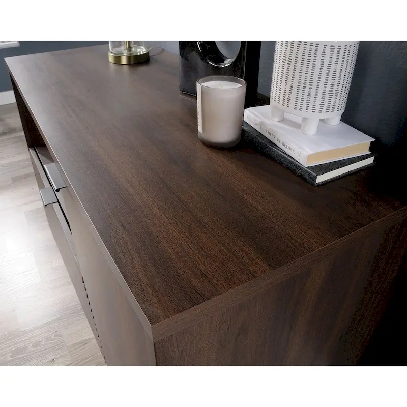 Rich Walnut Lateral File Credenza, Letter Size