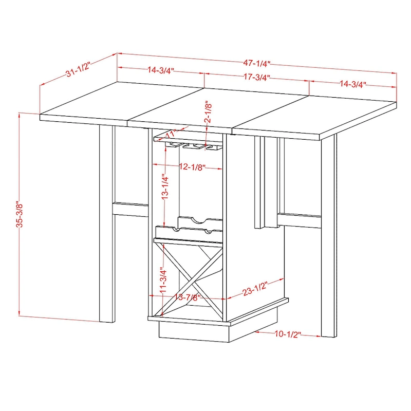 Farmhouse White Wood Drop Leaf 5-Piece Counter Height Dining Table Set by Furniture of America