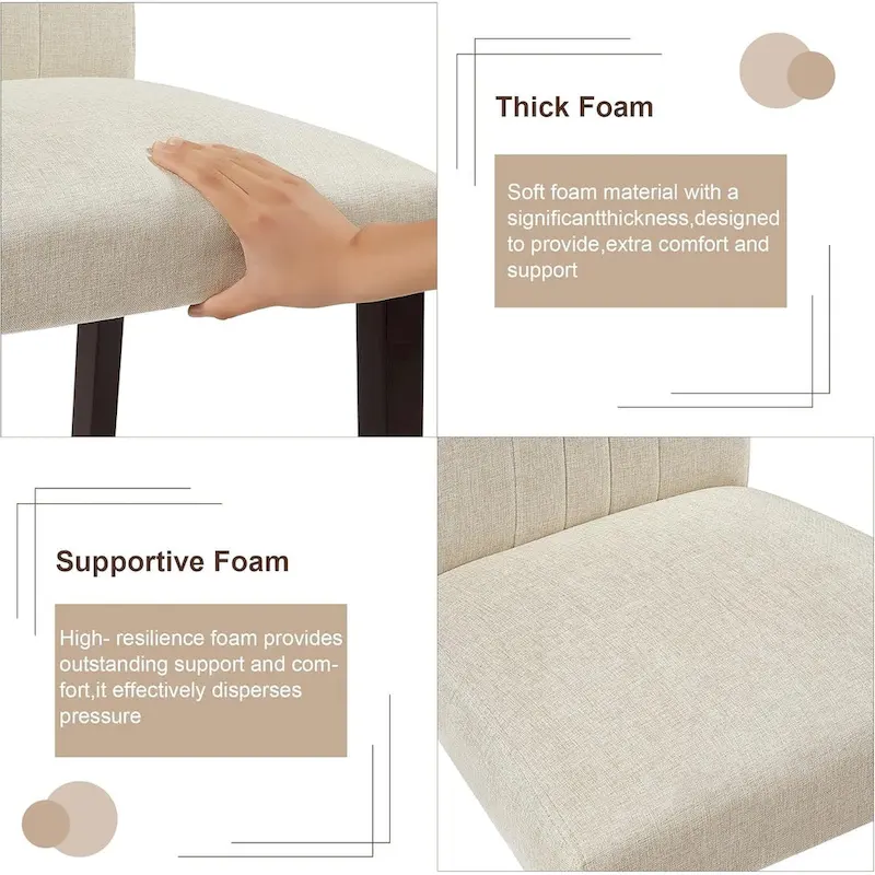 Upholstered Dining Chairs, Fabric Dining Room Kitchen Side Chair, Parson Dining Chairs