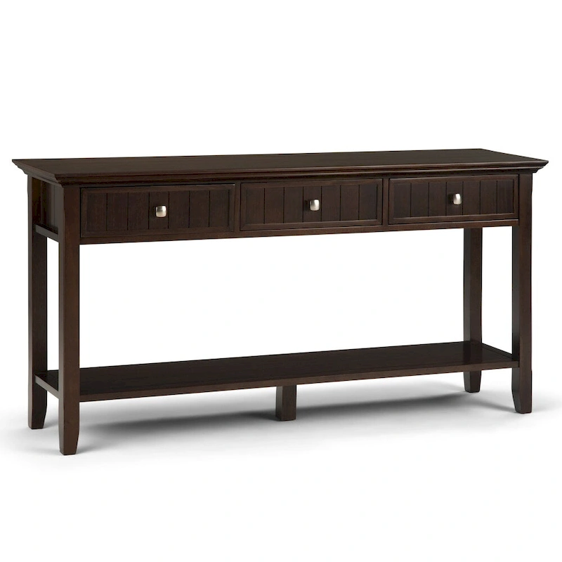 WYNDENHALL Normandy SOLID WOOD 60 inch Wide Transitional Wide Console Sofa Table - 60 x 16 x 30