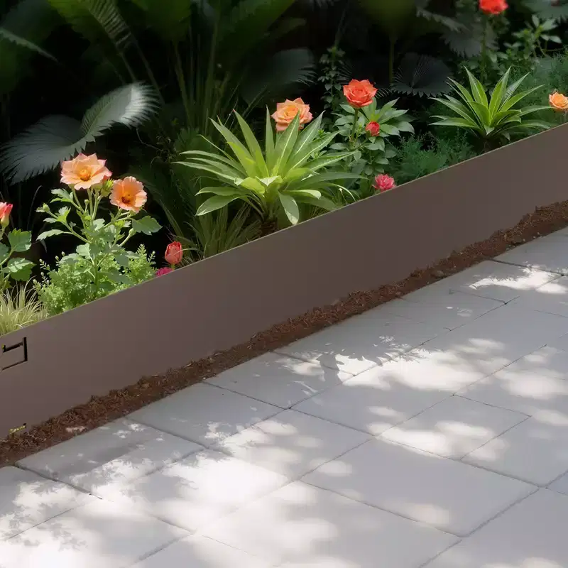 VEVOR Steel Landscape Edging, 5 Packs 39 x 4 in Rust-Resistant Metal Landscape Edging, Bendable Garden Edging Border, Heavy Duty Lawn Edging, Brown