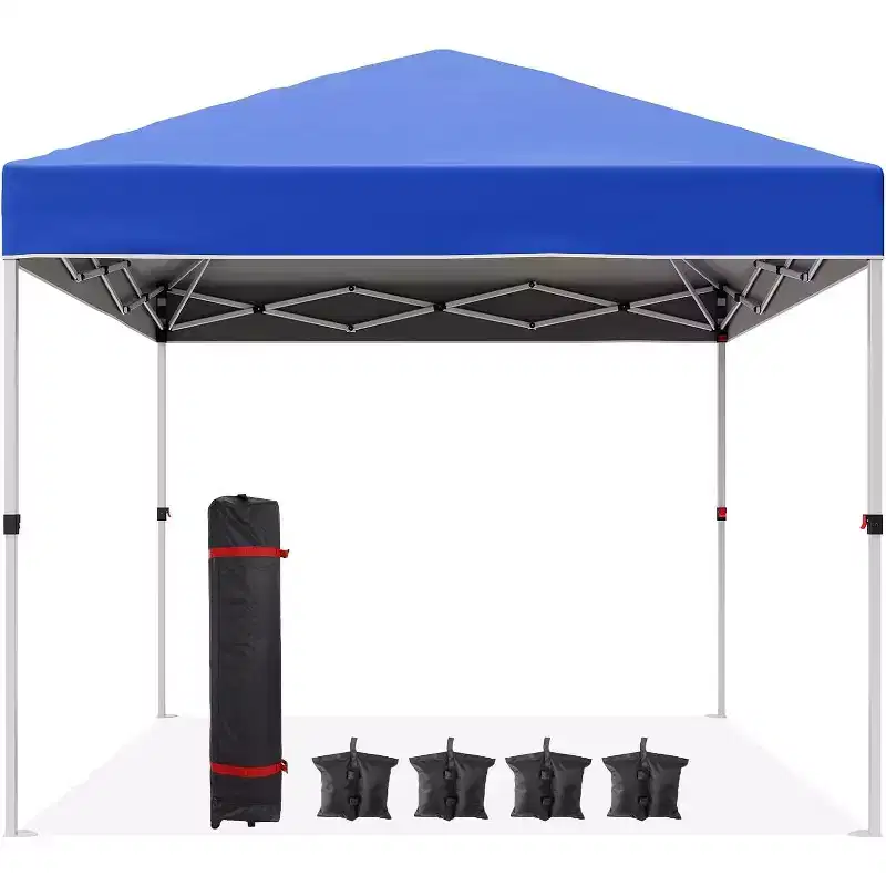 Pop Up Canopy, 10x10 FT Patio Portable Canopy Tent, Waterproof Cover, Outdoor Folding Sun Shelter