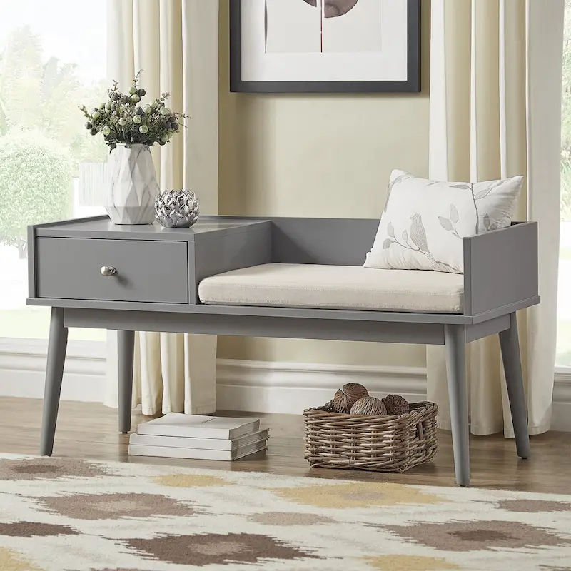 Niklas 1-drawer Cushioned Entryway Bench iNSPIRE Q Modern