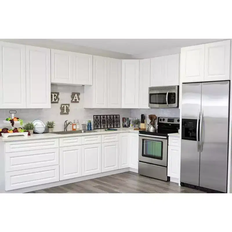 CASAINC 18 in. W x 24 in. D x 34.5 in. H Base Kitchen Cabinet with 3 Soft-Close Drawers  RTA Plywood Cabinets