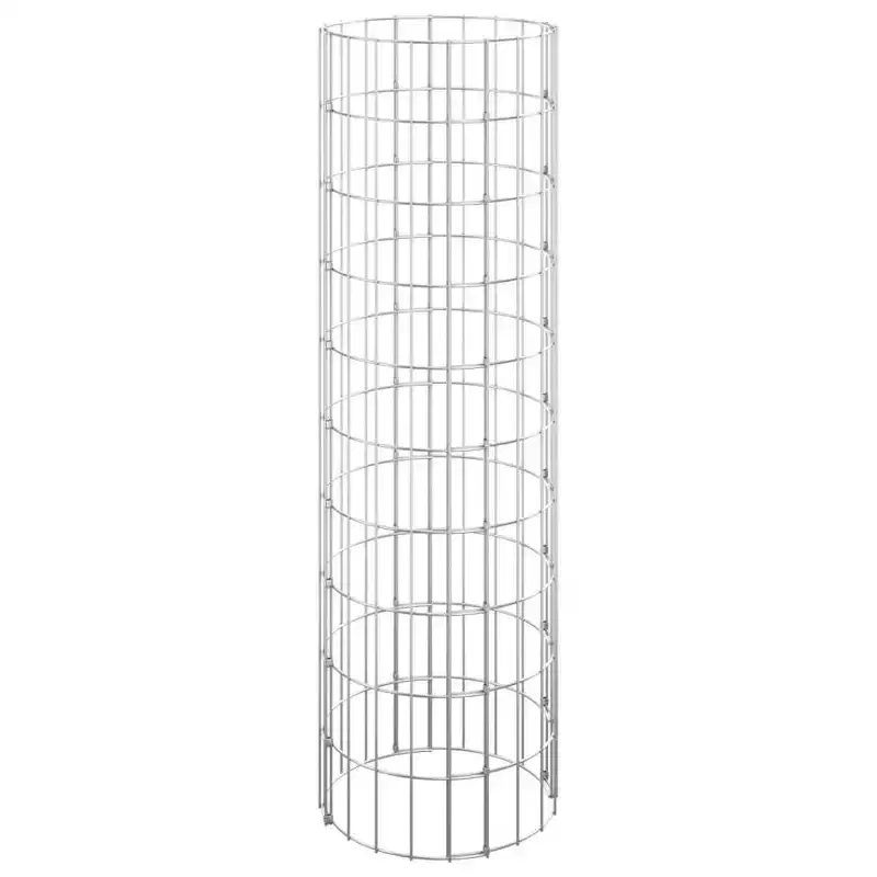vidaXL Circular Gabion Pole Galvanized Steel 11.8x39.4