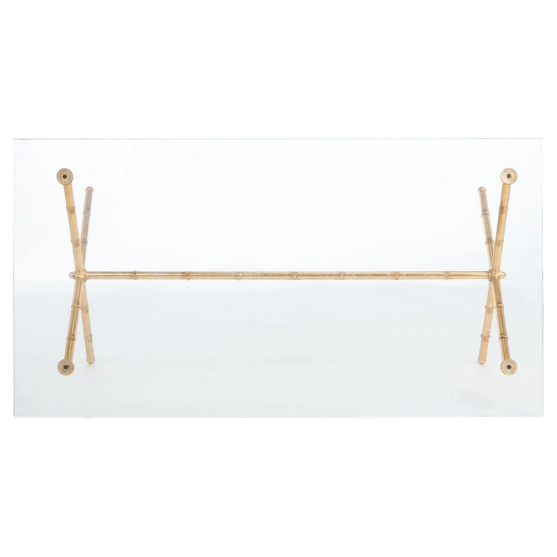 SAFAVIEH Treasures Jocelyn Bronze-Ish Silver/ Glass Top Accent Table - 37.4 x 19.7 x 17