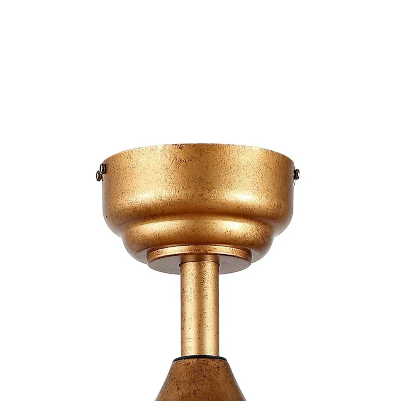 Quinn 52  3-Light Rustic Farmhouse Iron/Wood Bead Mobile-App/Remote-Controlled LED Ceiling Fan, by JONATHAN Y