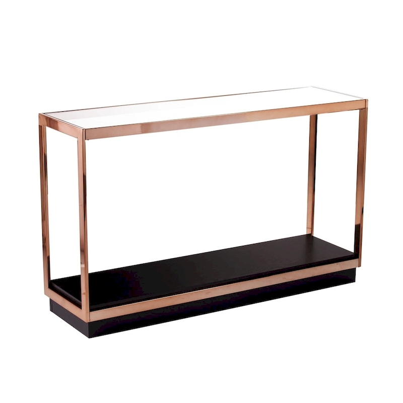 SEI Furniture Luna Modern Champagne Metal Console Table