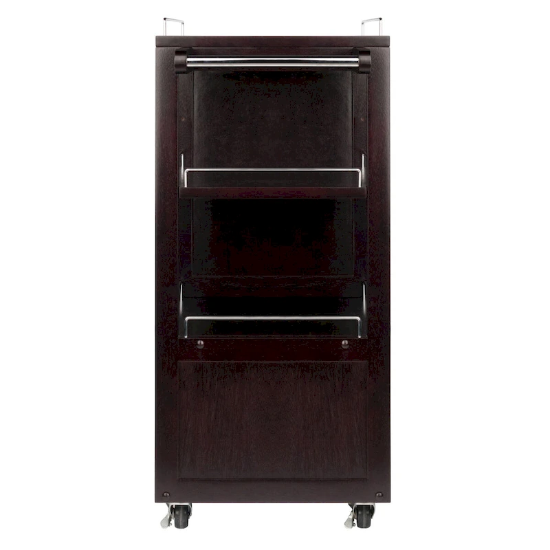 Galen Entertainment Cart, Espresso - 34.25 x 16.77 x 34.37 inches