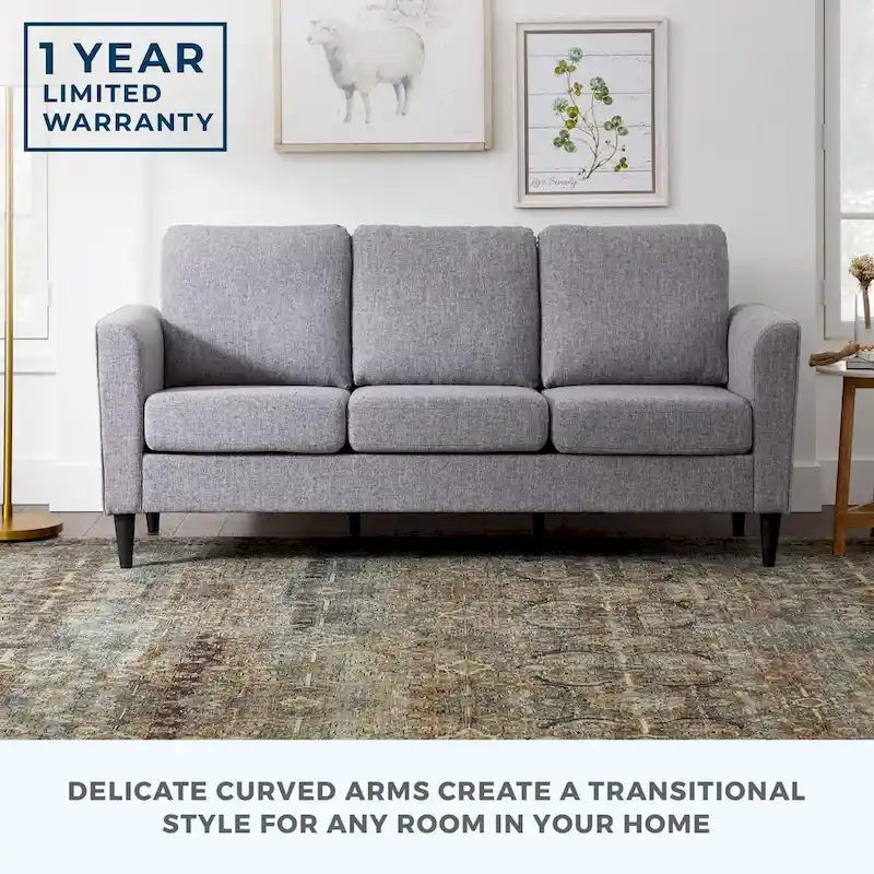 Brookside Clara 73 Upholstered Curved Arm Sofa