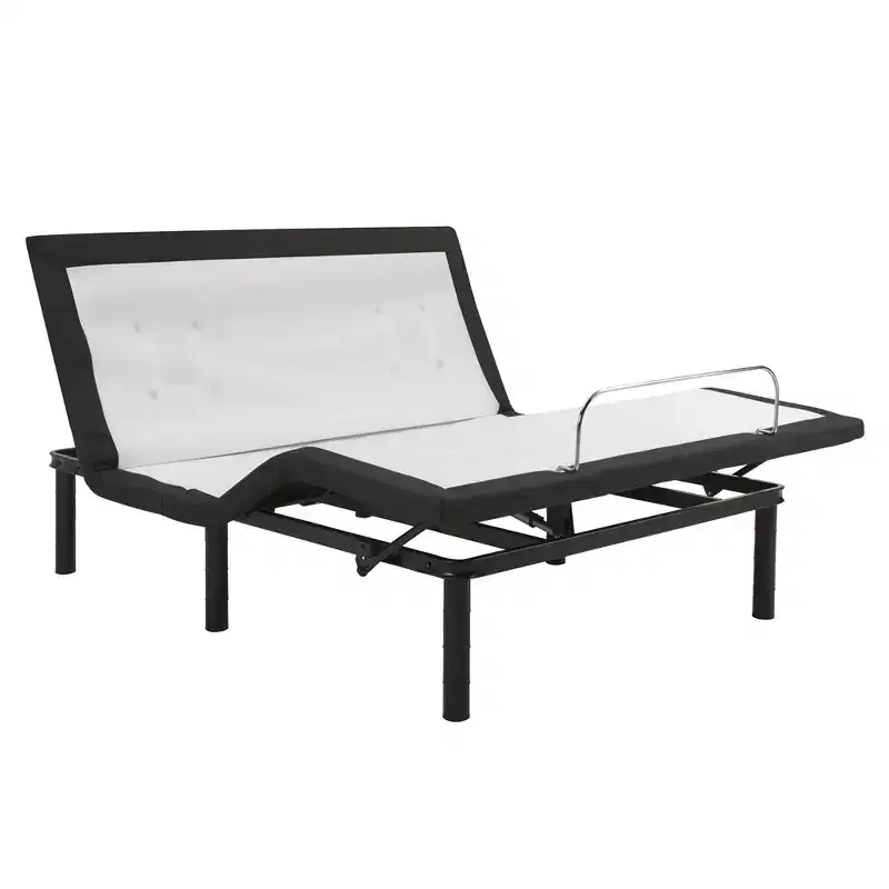 Continental Sleep,15 Adjustable Bed Frame Base with 3 Programmable Positions, Head And Foot Incline, LED Ambient Lighting, White