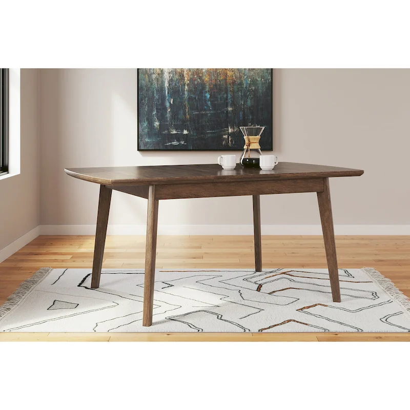 Signature Design by Ashley Lyncott Brown Rectangular Dining Butterfly Extension Table - 36