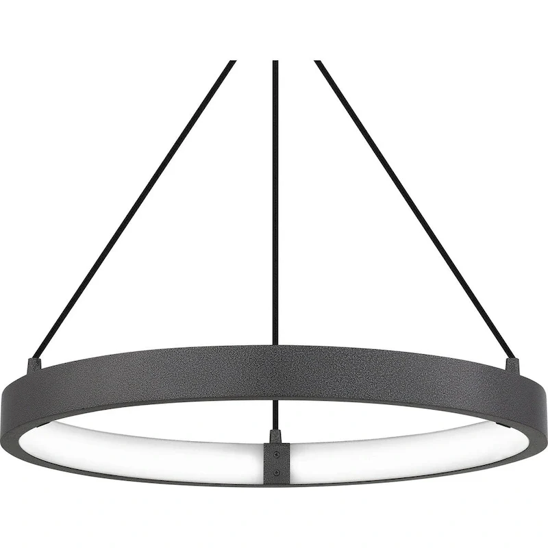 Drury Integrated LED Pewter Cast Iron Pendant Light