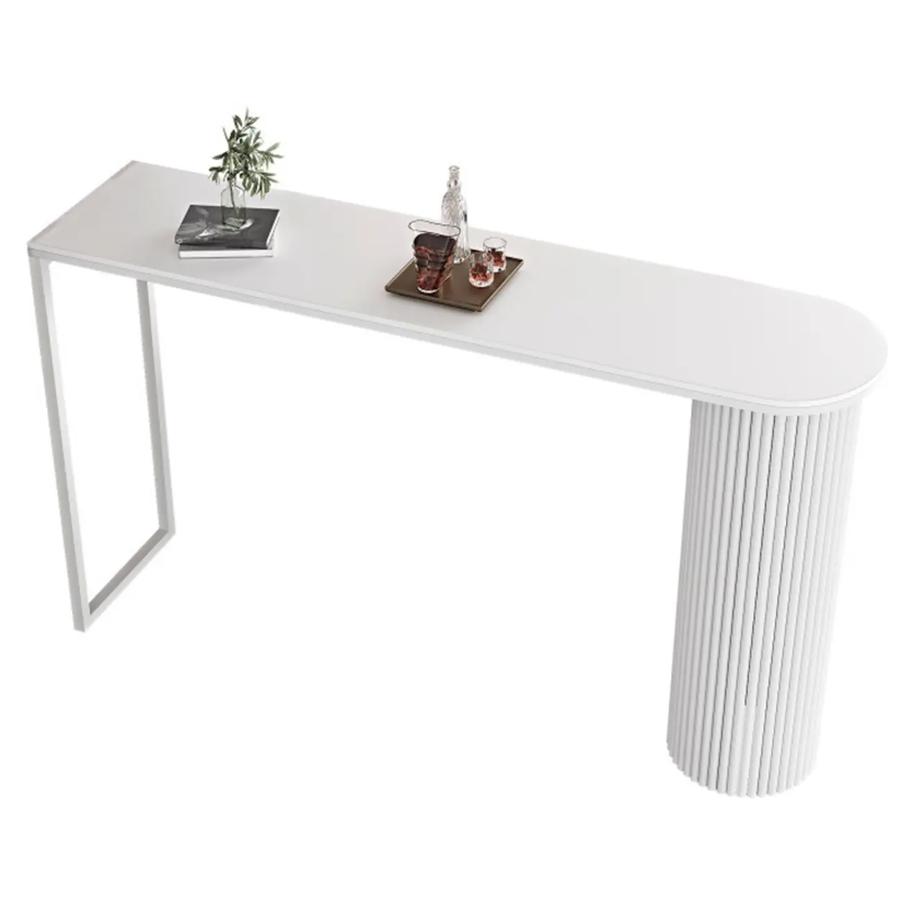 Modern Irregular Stone Metal Bar Tables