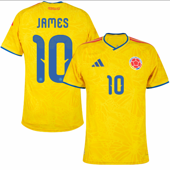 Colombia Authentic Home James 10 Jersey 2026-2027