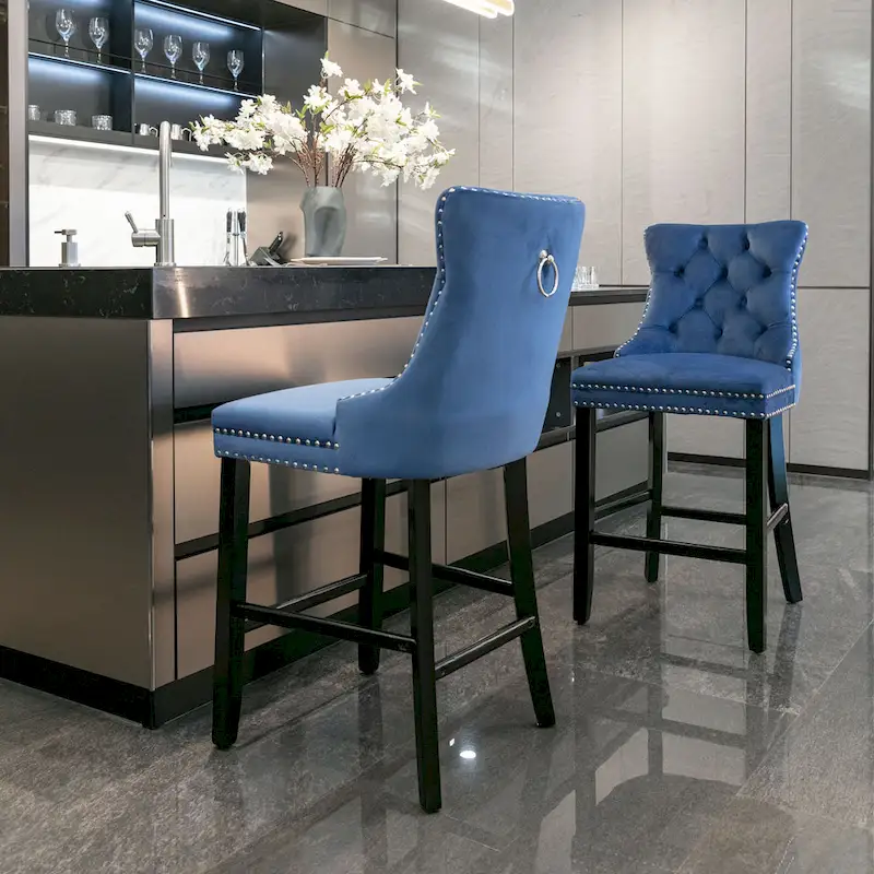 Velvet Upholstered Barstools