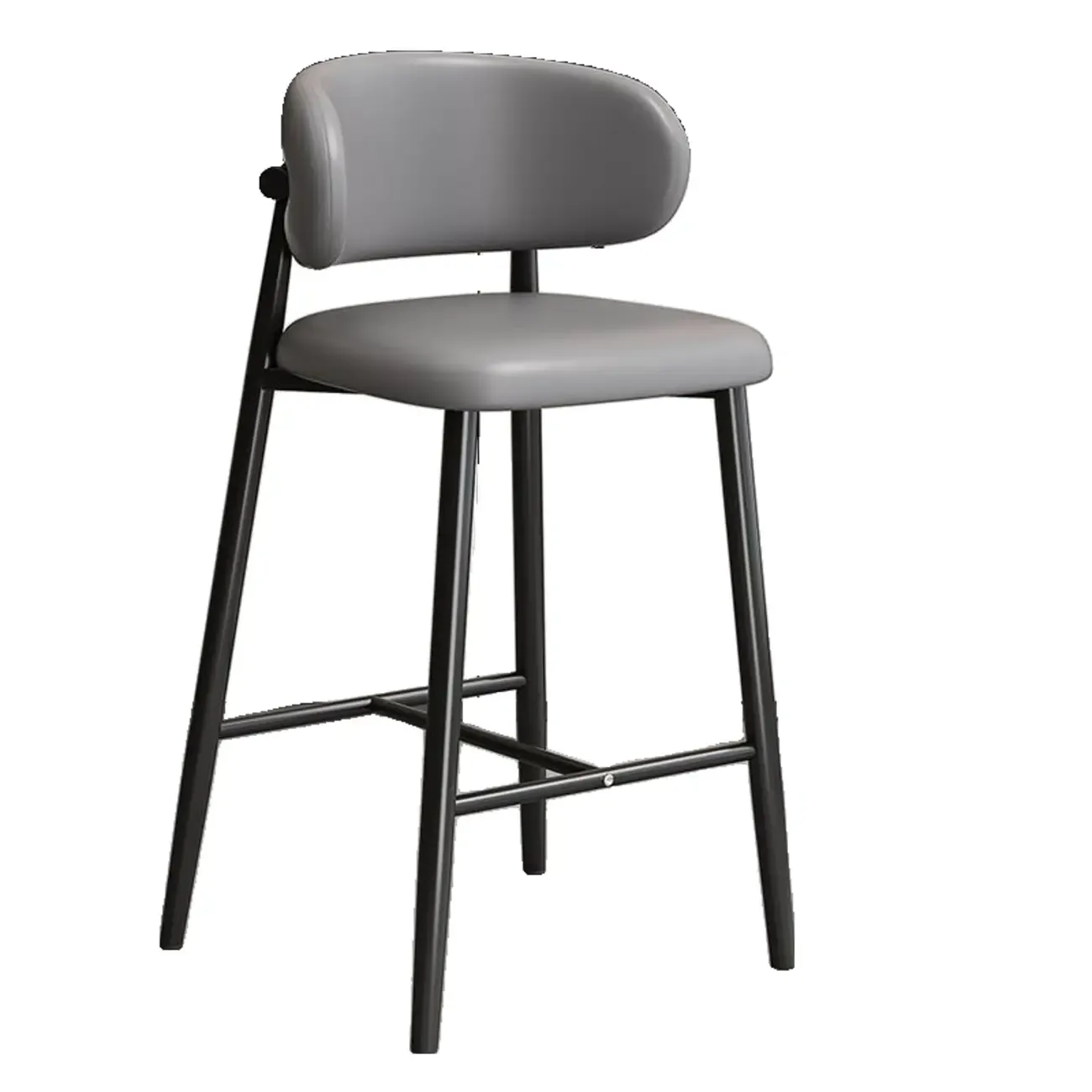 Modern Upholstered Low Back Counter Height Bar Stools