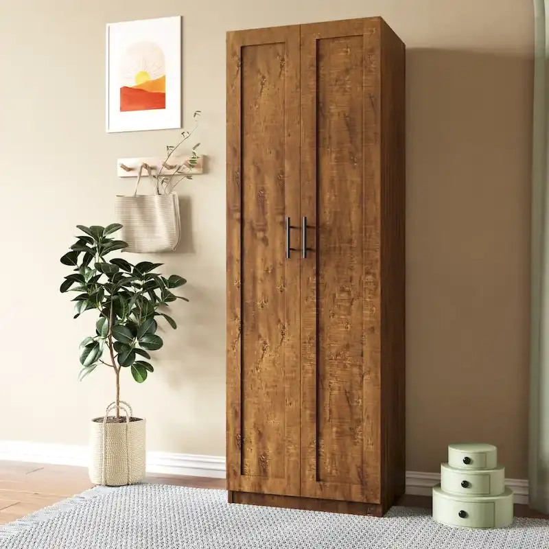 High Wardrobe/Armoires with 3 Shelves