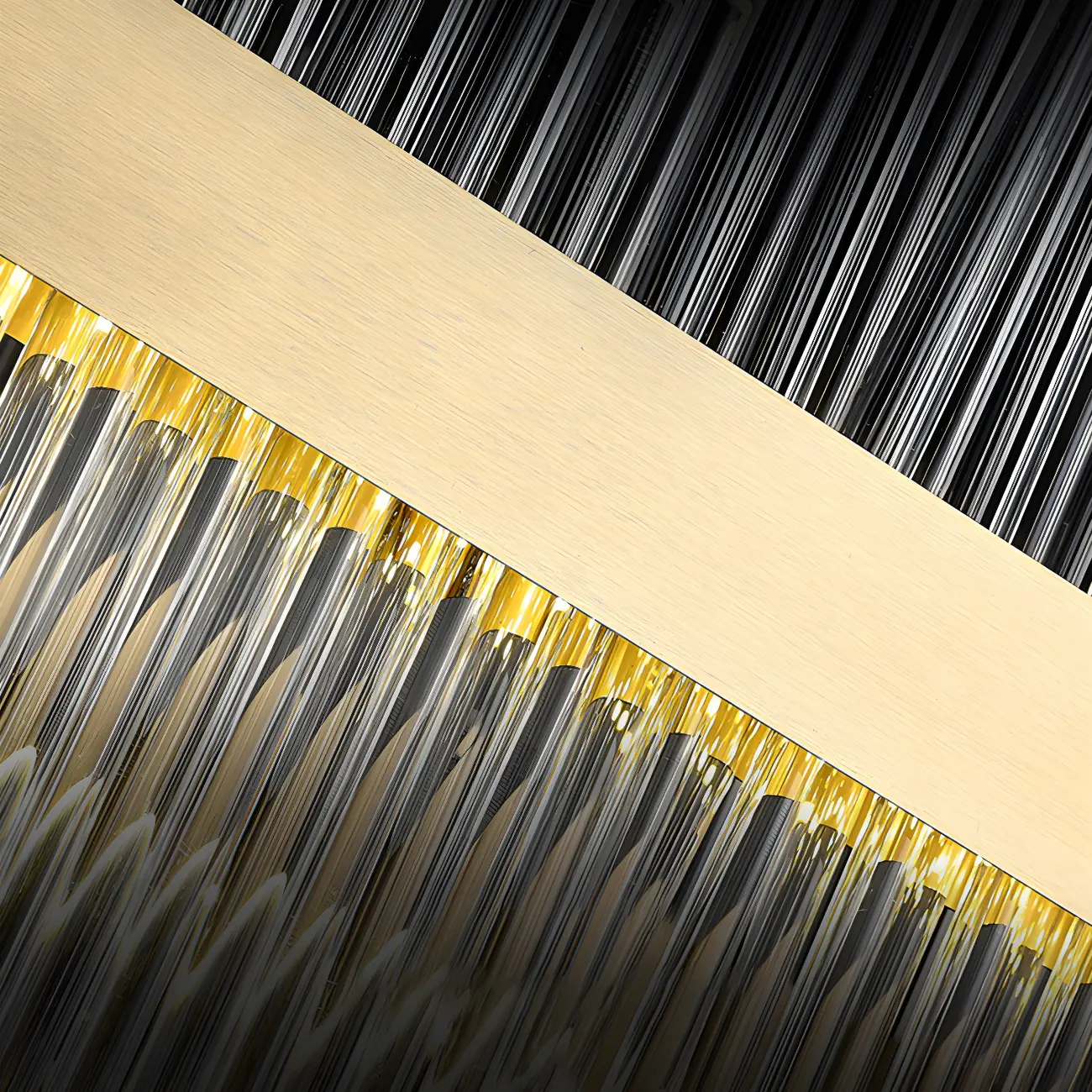 Modern Dimmable Crystal Chandelier Round Gold LED Light