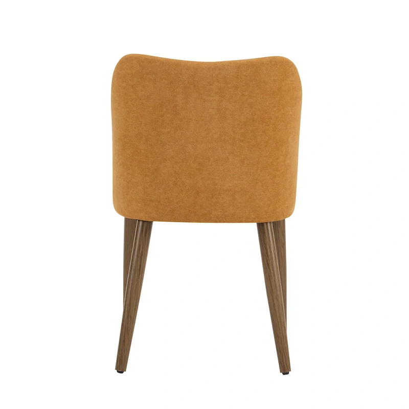 Gray Fabric Upholstered Dining Chair with Wood Frame