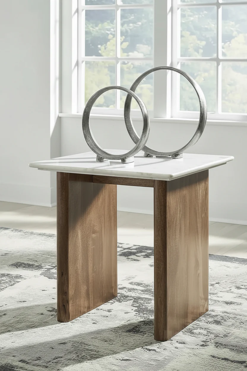 L-Shaped Corner Desk in Caramelized Walnut Finish
