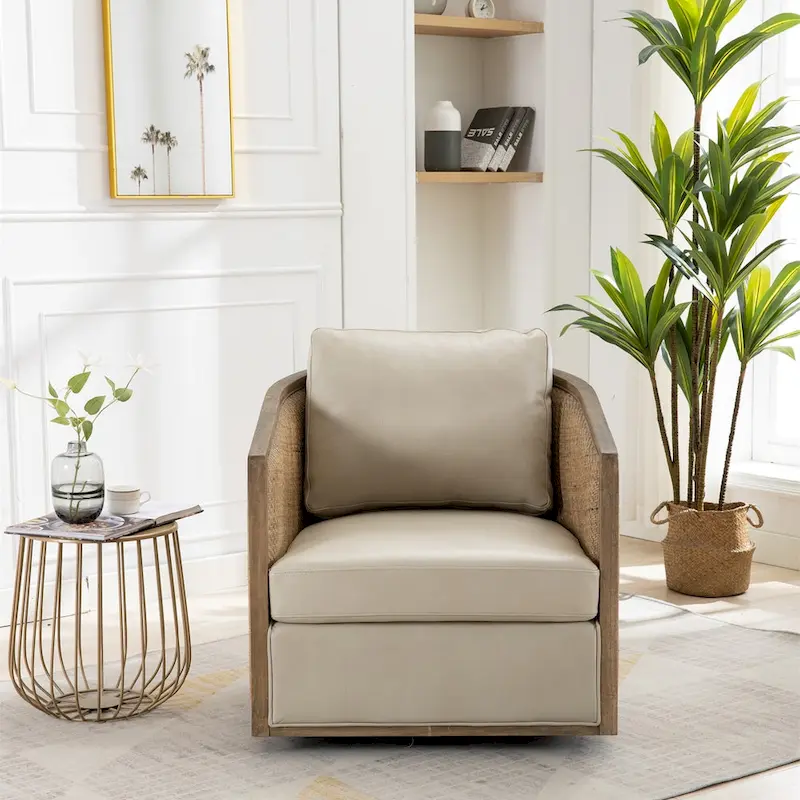 Swivel Barrel Accent Chair