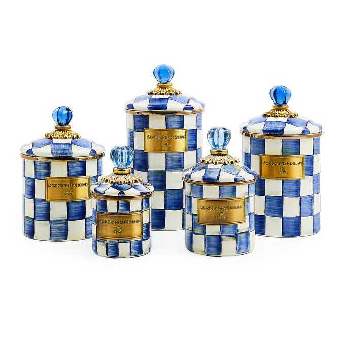 Royal Check Enamel Canisters