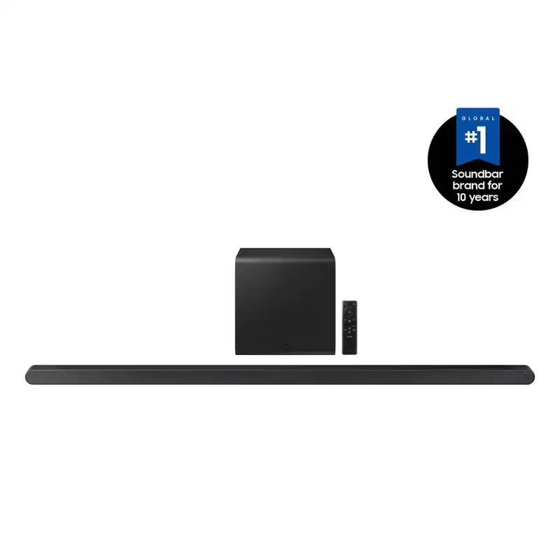 Samsung Ultra-slim 3.1.2ch. Wireless Dolby ATMOS Soundbar with Q-Symphony (HW-S800D): Wall Mountable, Subwoofer, Bluetooth & Wi-Fi