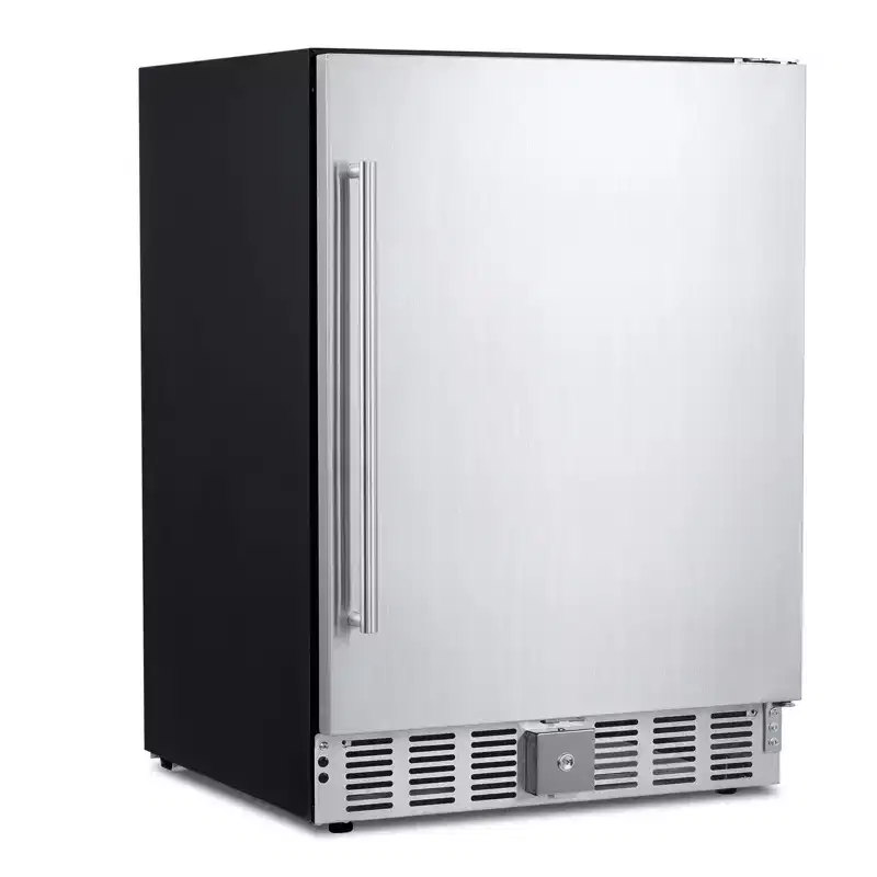 TROPOW 24 Inch Beverage Refrigerator, Weather Proof Stainless Steel Beverage Fridge for Outdoor Kitchen and Patio, Indoor/Outdoor Beverage Cooler